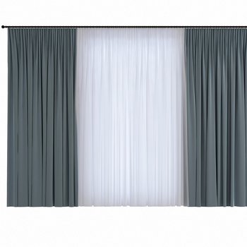 现代窗帘 3d模型