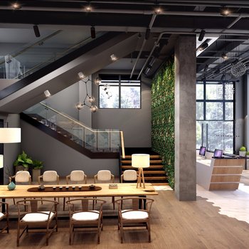 工业风客栈大堂