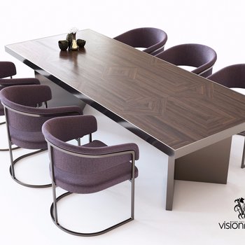 意大利 Visionnaire 现代餐桌椅组合