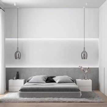 现代时尚卧室3d模型