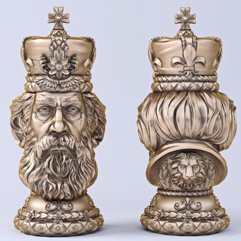 简欧国际象棋之国王雕塑摆件3d模型