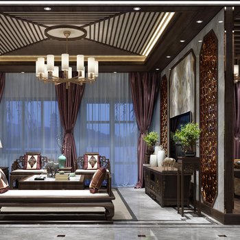 新中式客厅茶室