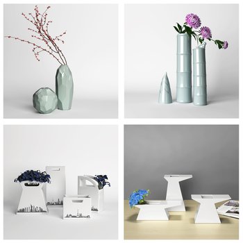 现代花瓶饰品摆件组合3d模型