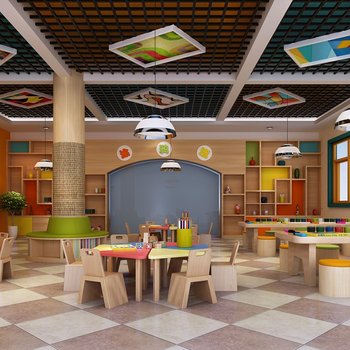 现代幼儿园美工室