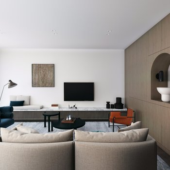Decus室内设计 现代客厅3d模型