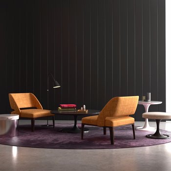 意大利 米洛提 Minotti 现代椅子茶几组合3d模型