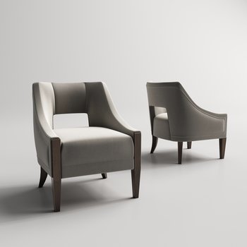 美式休闲椅3d模型