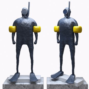 现代艺术雕塑摆件3d模型
