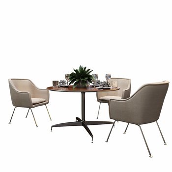 美国 HermanMiller 现代餐桌椅组合