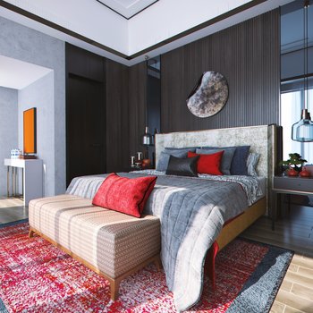 深圳市布鲁盟室内设计 新中式卧室