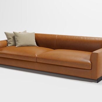 意大利 ARFLEX 现代皮质双人沙发3d模型