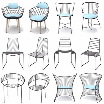 美式铁艺椅子组合