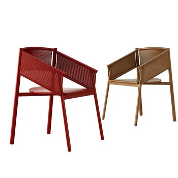 现代木制单椅3d模型