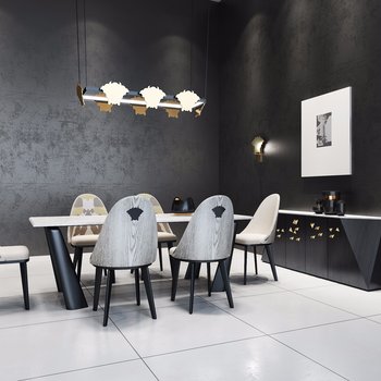 意大利 范思哲 Versace Home 现代餐厅3d模型