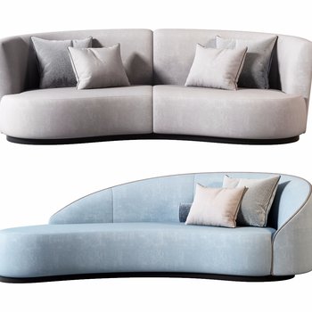现代双人沙发组合模型