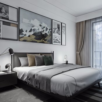 上上国际（香港）设计 野趣系列样板房 现代卧室