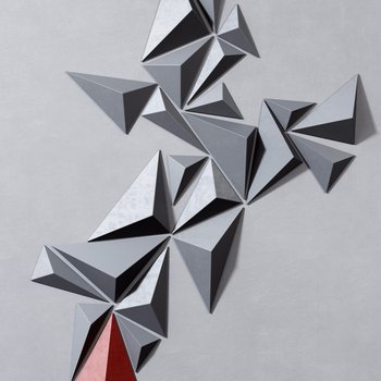 现代几何立体墙饰组合