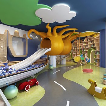 现代儿童乐园3d模型