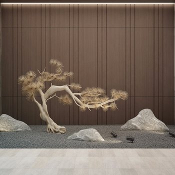新中式植物景观3d模型