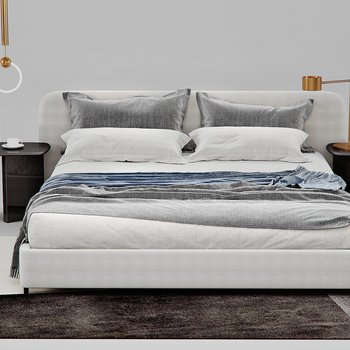 现代轻奢床具3d模型