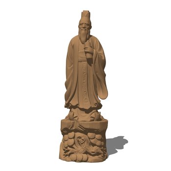 中式雕塑摆件组合