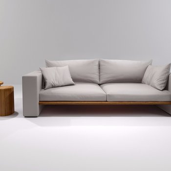 Maxmarko 木美 新中式双人沙发3d模型