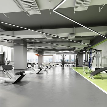 现代健身房 3d模型