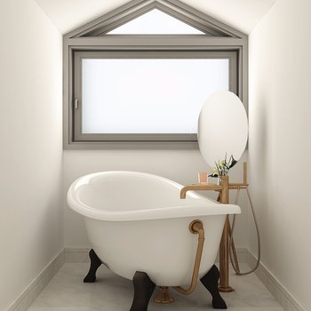 现代酒店浴缸3d模型