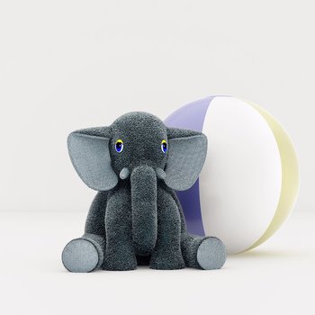 现代大象玩具3d模型