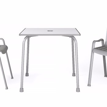 瑞士 VITRA 北欧桌椅组合3d模型