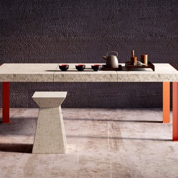 意大利 Marmo 现代茶桌凳子
