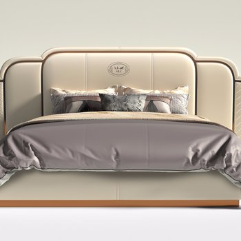 意大利 A&X 现代双人床3d模型