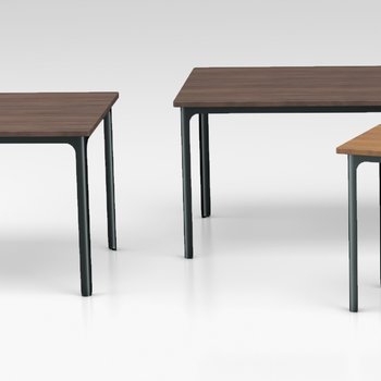 瑞士VITRA 现代餐桌凳子组合3d模型
