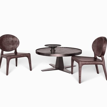 意大利LONGHI桌椅组合3d模型