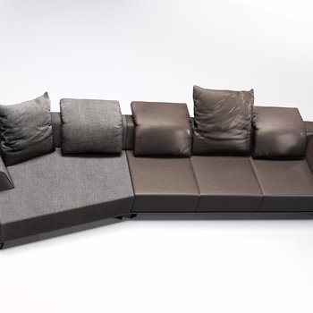 意大利LONGHI现代多人沙发3d模型