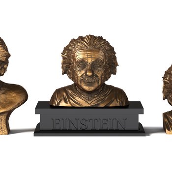 现代爱因斯坦铜雕塑