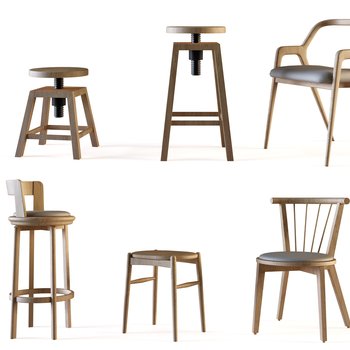 现代实木椅子
