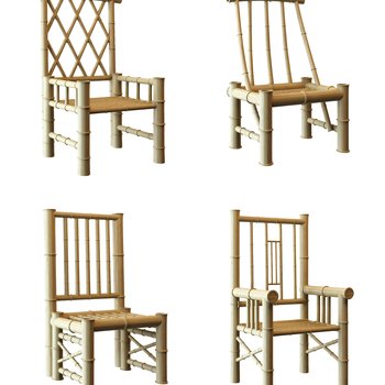 中式竹椅D5模型