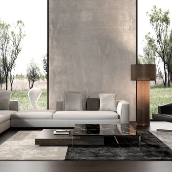 意大利 Minotti 米洛提 现代多人沙发茶几组合3d模型