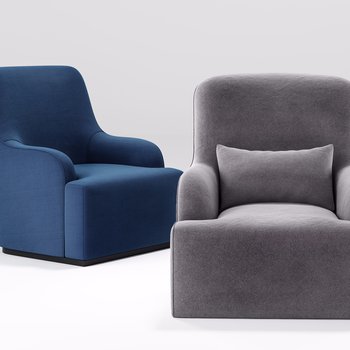 意大利 MERIDIANI 现代单人沙发3d模型