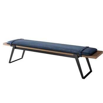 一屿 现代铁脚软包长凳3d模型