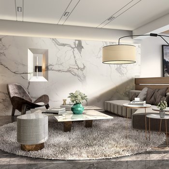 NATURE 侯·Design团队设计 现代客厅3d模型