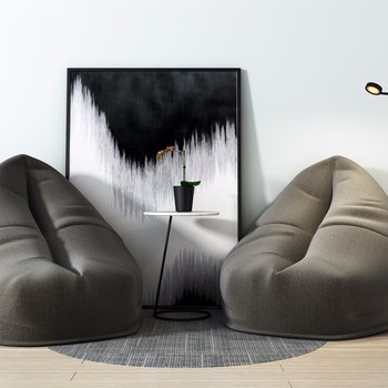 现代懒人沙发组合3d模型