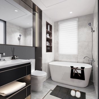 深圳市零次方空间设计 现代洗手间3d模型