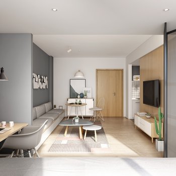 北欧单身公寓3d模型