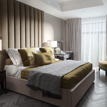 圣彼得堡公寓现代简约卧室3d模型