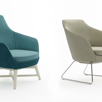 意大利 Albaplus 现代休闲椅组合3d模型