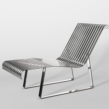 现代金属躺椅