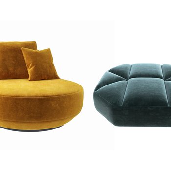 Gallotti&Radice现代单人沙发组合3d模型
