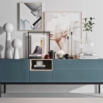 北欧电视柜摆件组合